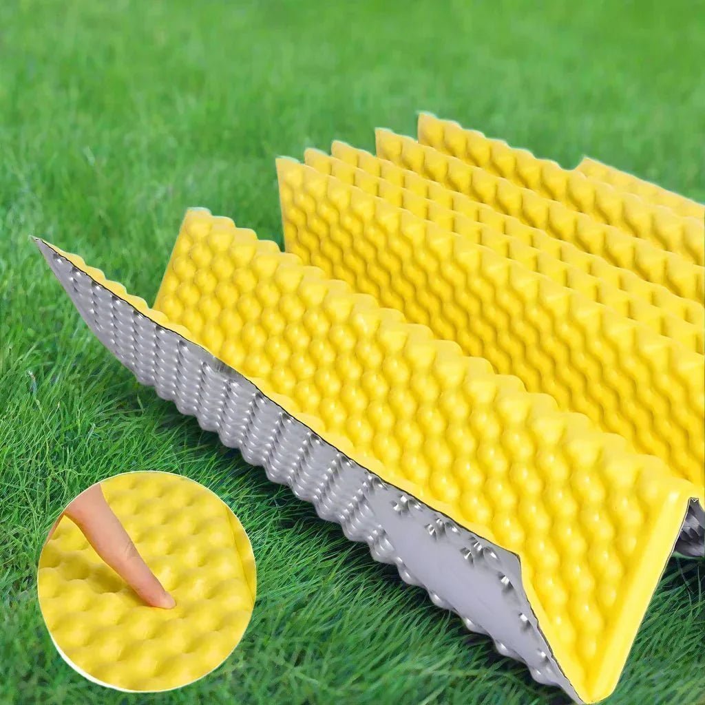 Matelas Camping - PortableCampingMat™ - Jaune - Camping Portable
