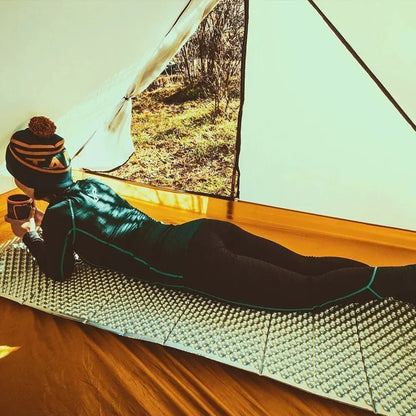 Matelas Camping - PortableCampingMat™ - Jaune - Camping Portable